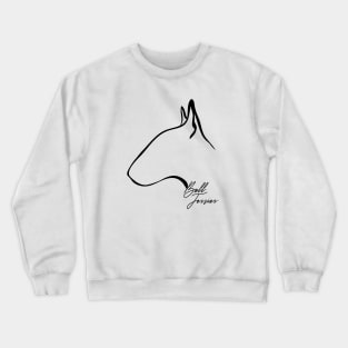 Proud English Bull Terrier profile dog lover gift Crewneck Sweatshirt